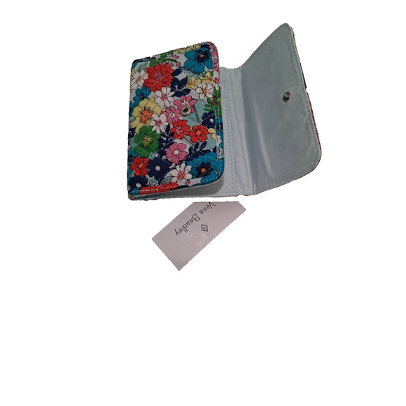 Vera Bradley Wallet Floral Tri Fold ID/Card Slots Compartment For Coins New/Tags - Picture 2 of 6